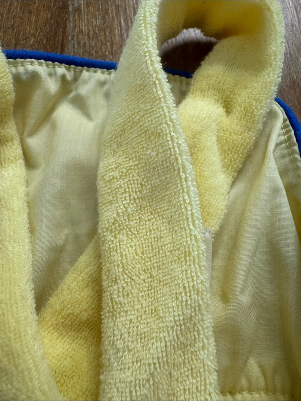 Source Unknown Yellow Terry Diaper Romper with Duck Embroidery